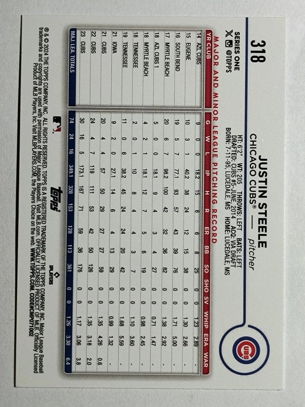 2024 Topps #318 Justin Steele