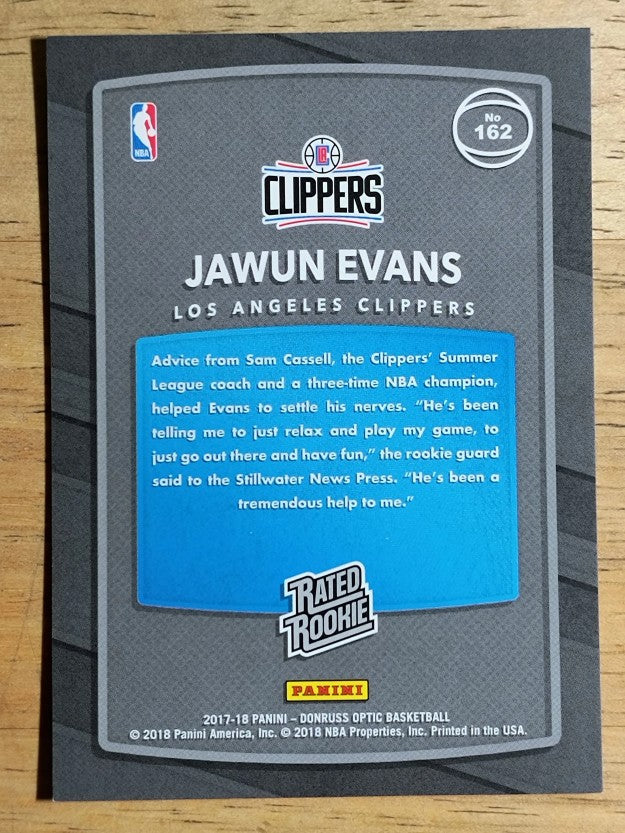 2017-18 Donruss Optic Mega Box Rated Rookie Shock Flash #162 Jawun Evans RR