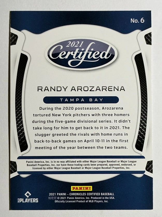 2021 Certified #6 Randy Arozarena