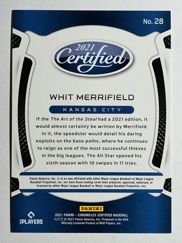 2021 Certified #28 Whit Merrifield