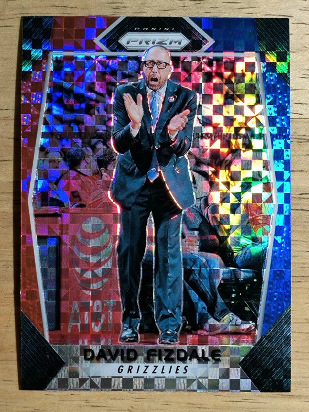 2017-18 Panini Prizm Prizms Red White and Blue #210 David Fizdale CO