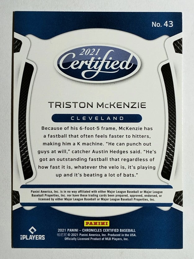 2021 Certified #43 Triston McKenzie RC