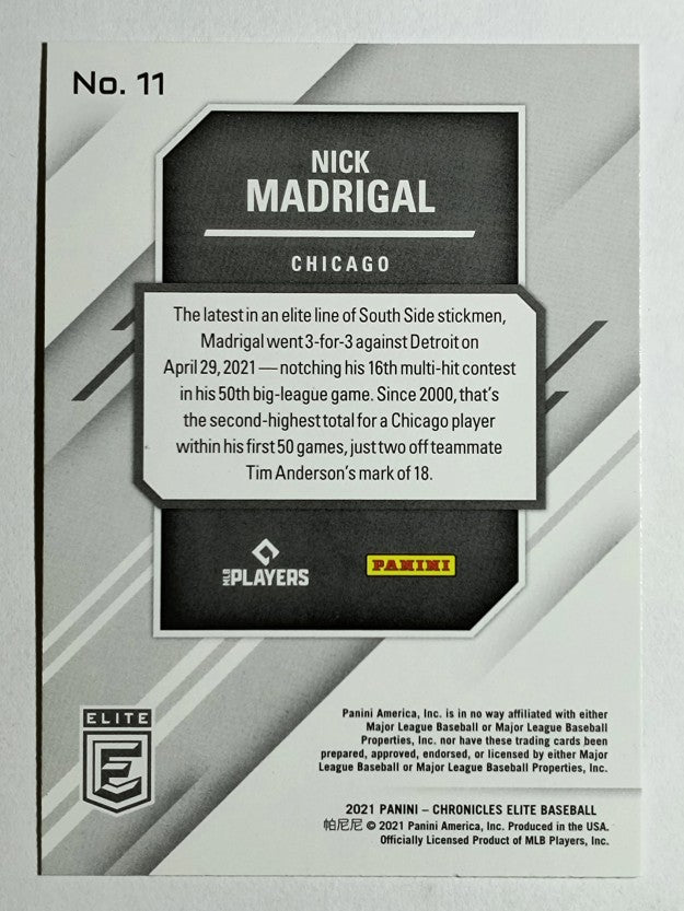 2021 Elite #11 Nick Madrigal RC