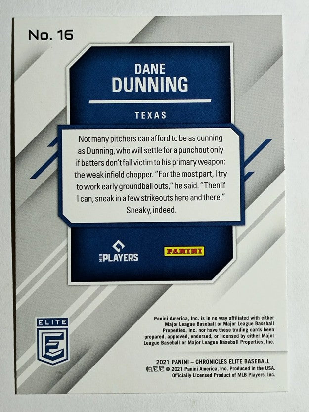 2021 Elite #16 Dane Dunning RC