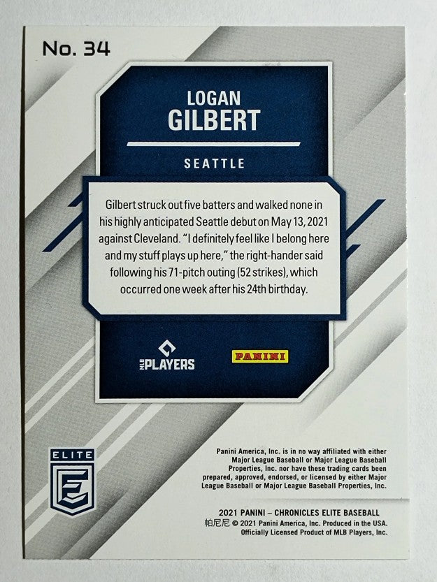 2021 Elite #34 Logan Gilbert RC