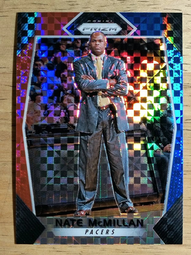 2017-18 Panini Prizm Prizms Red White and Blue #230 Nate McMillan CO