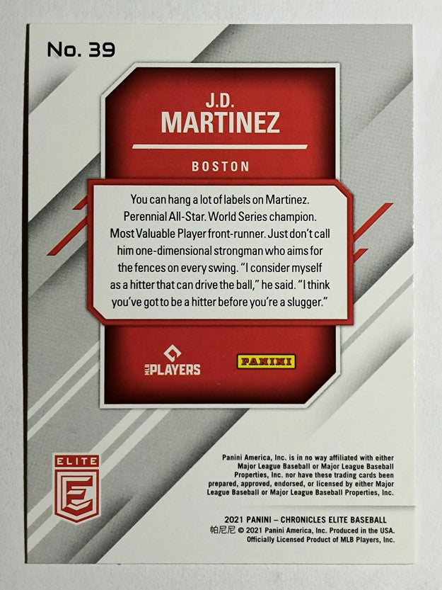 2021 Elite #39 J.D. Martinez