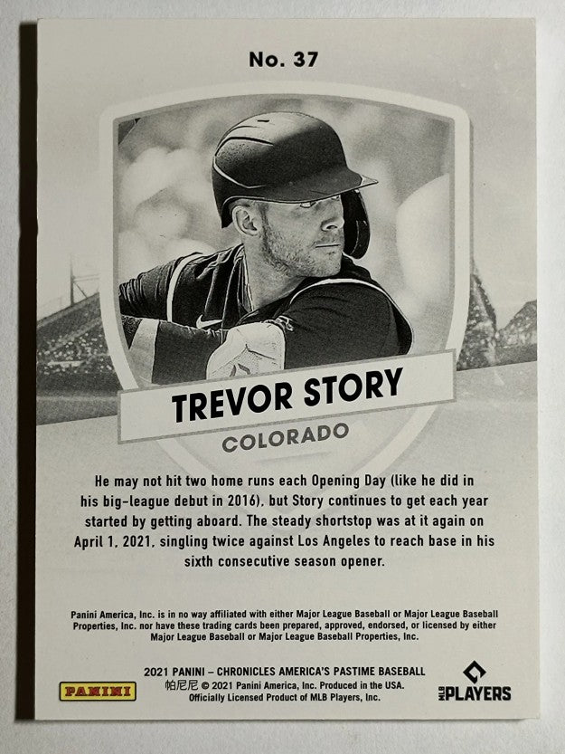 2021 Panini America's Pastime #37 Trevor Story