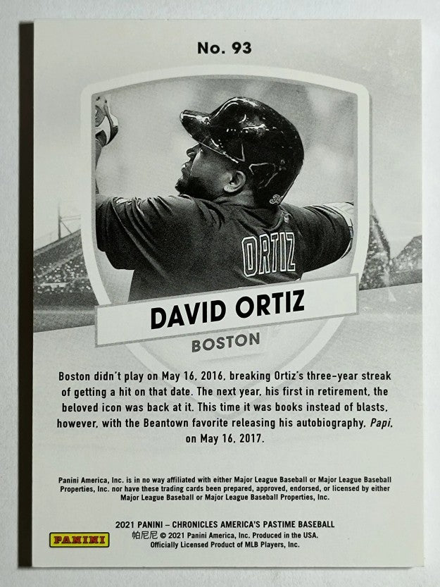 2021 Panini America's Pastime #93 David Ortiz