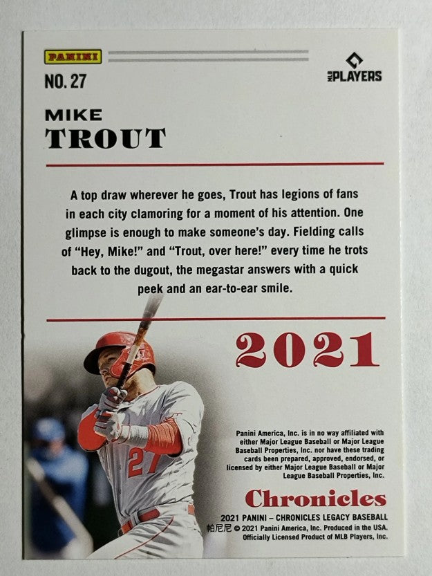 2021 Panini Chronicles #27 Mike Trout
