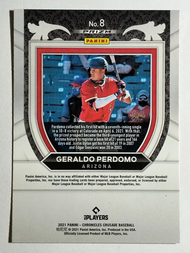 2021 Panini Crusade Purple Velocity #8 Geraldo Perdomo