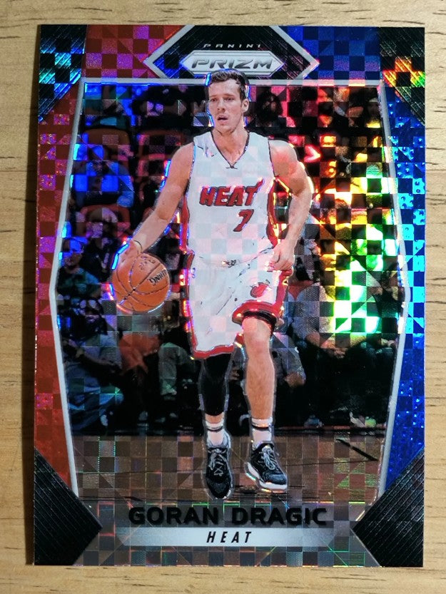 2017-18 Panini Prizm Prizms Red White and Blue #53 Goran Dragic