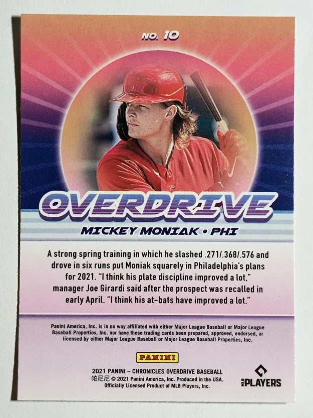 2021 Panini Overdrive #10 Mickey Moniak RC