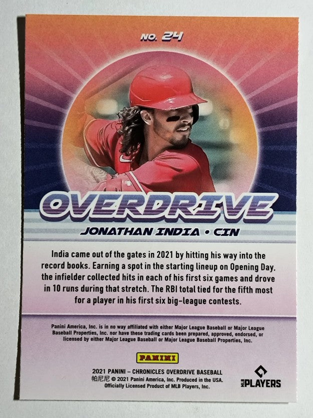 2021 Panini Overdrive #24 Jonathan India RC