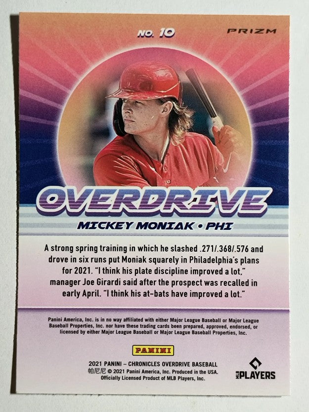 2021 Panini Overdrive Holo #10 Mickey Moniak
