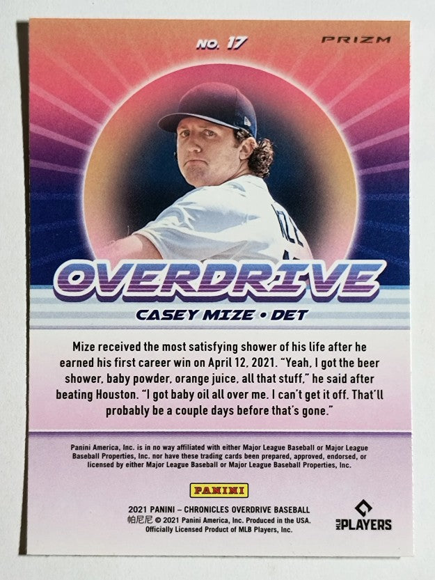 2021 Panini Overdrive Holo #17 Casey Mize
