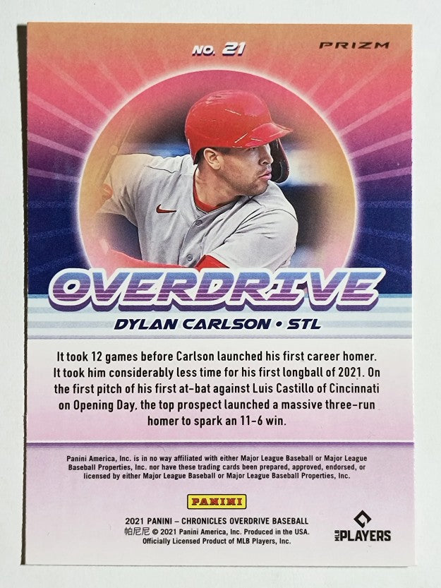 2021 Panini Overdrive Holo #21 Dylan Carlson