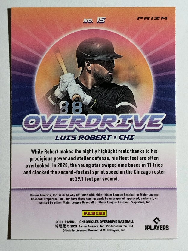 2021 Panini Overdrive Purple Velocity #15 Luis Robert