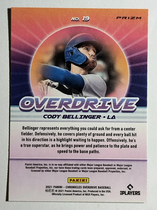2021 Panini Overdrive Purple Velocity #19 Cody Bellinger