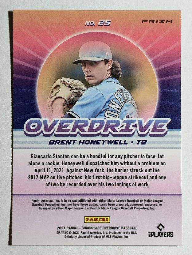 2021 Panini Overdrive Purple Velocity #25 Brent Honeywell