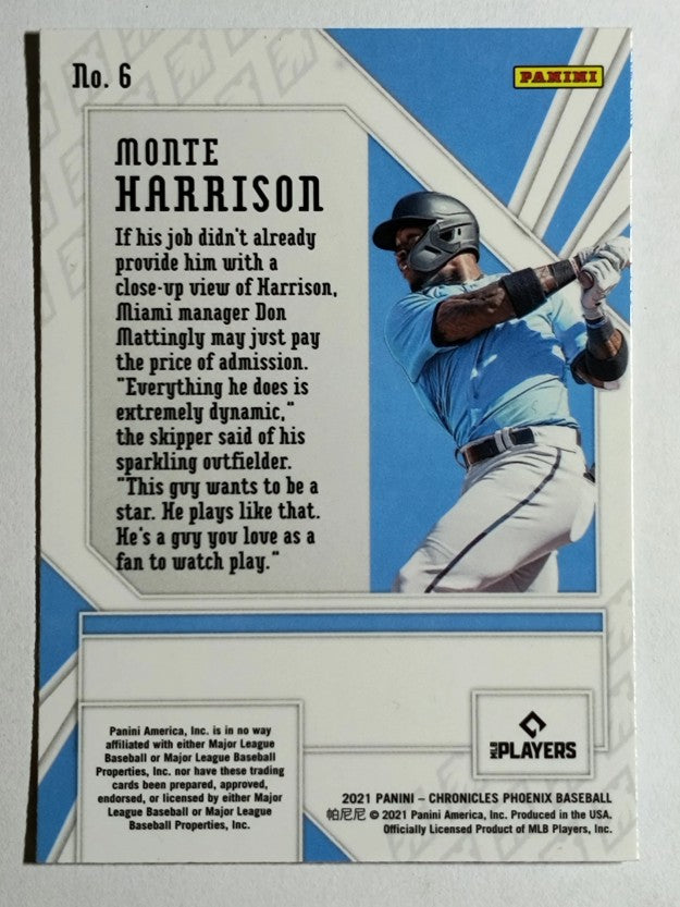 2021 Panini Phoenix Holo #6 Monte Harrison