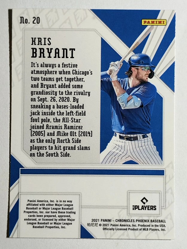 2021 Panini Phoenix Purple Velocity #20 Kris Bryant