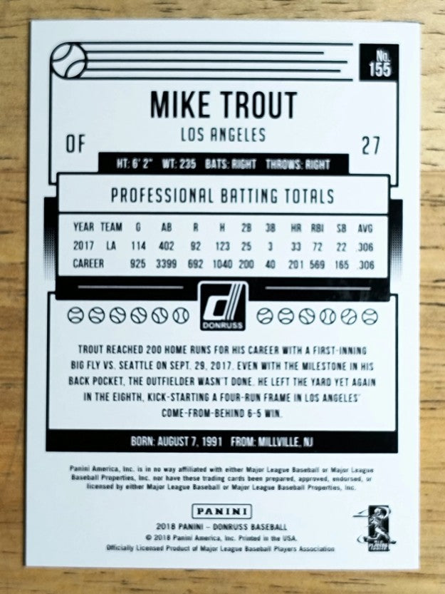 2018 Donruss #155 Mike Trout