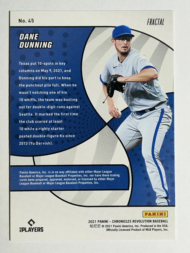 2021 Panini Revolution Fractal #45 Dane Dunning