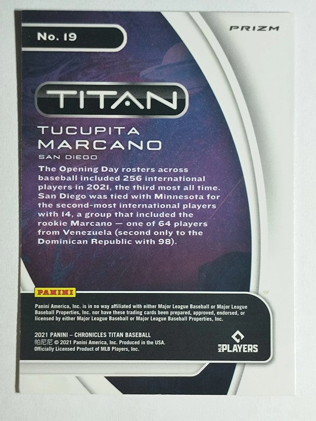 2021 Panini Titan Building Blocks #19 Tucupita Marcano