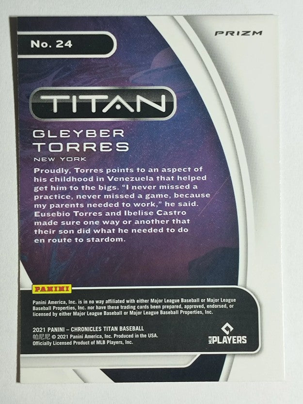 2021 Panini Titan Building Blocks #24 Gleyber Torres