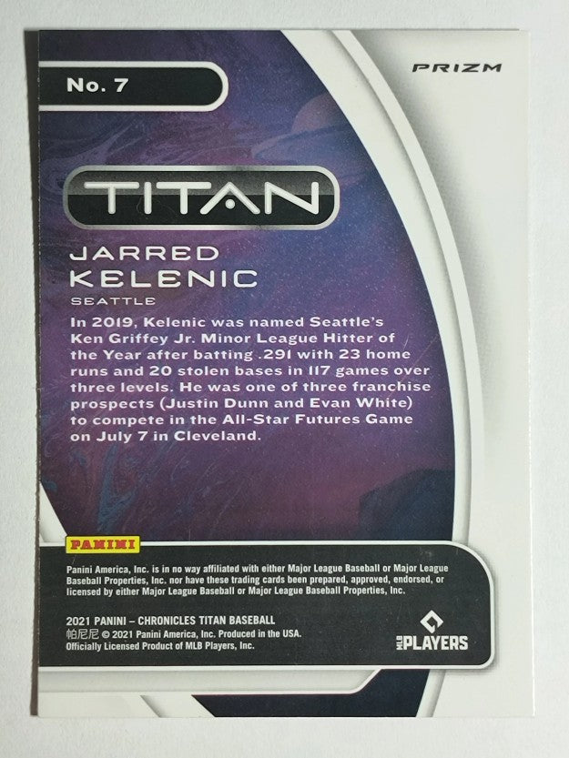 2021 Panini Titan Purple Velocity #7 Jarred Kelenic