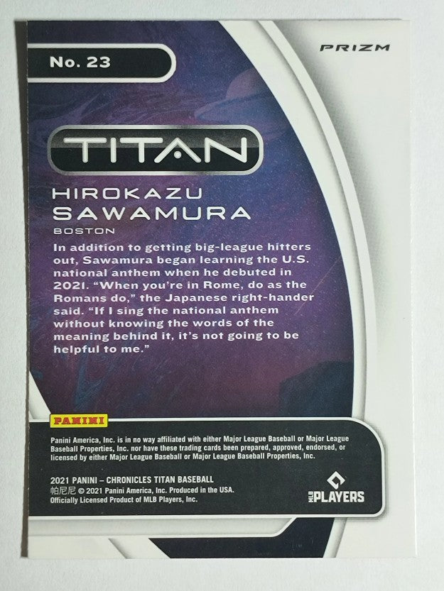 2021 Panini Titan Purple Velocity #23 Hirokazu Sawamura