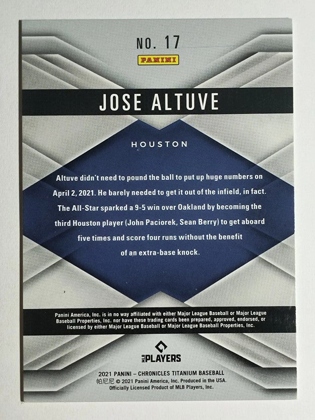 2021 Panini Titanium #17 Jose Altuve