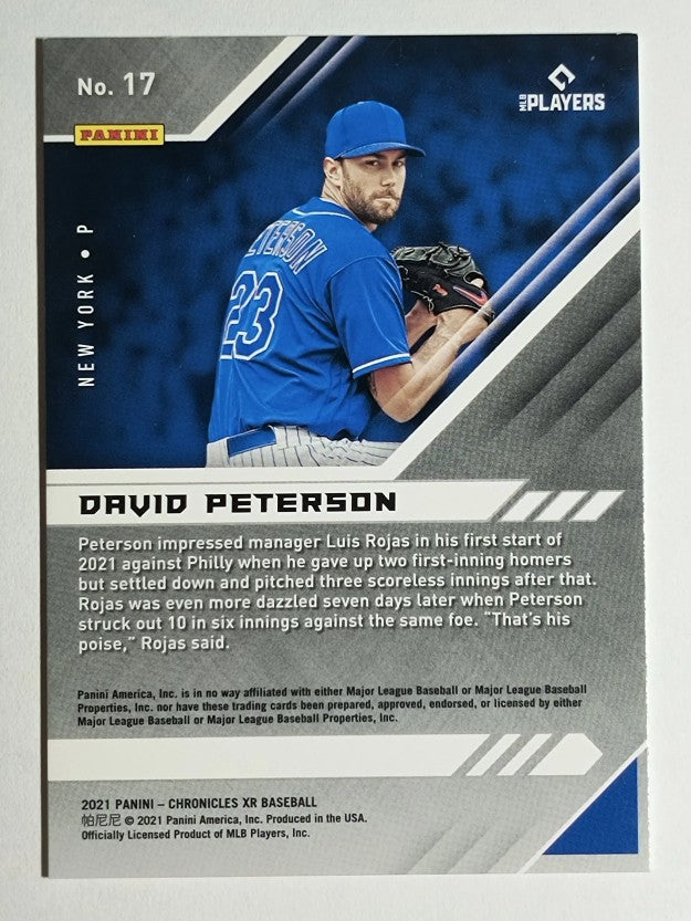 2021 Panini XR #17 David Peterson RC