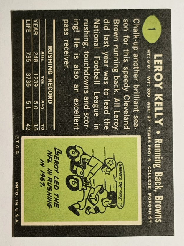 1969 Topps #1 Leroy Kelly (EXMT)