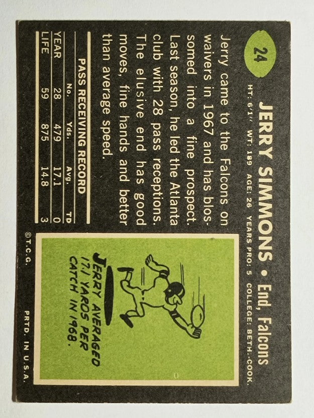 1969 Topps #24 Jerry Simmons (EX)