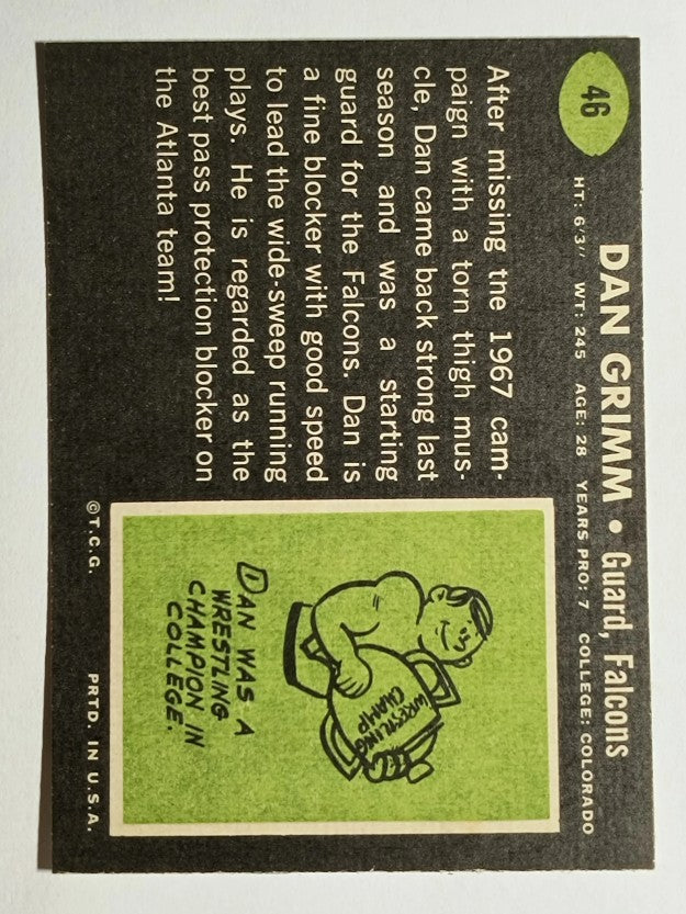 1969 Topps #46 Dan Grimm (EXMT)