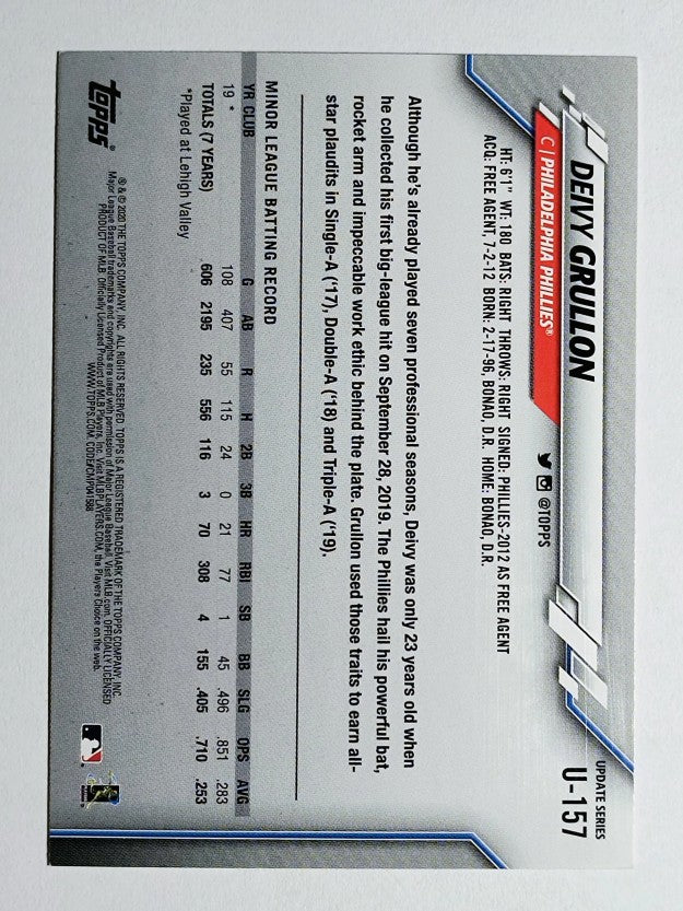 2020 Topps Update #U157 Deivy Grullon RC