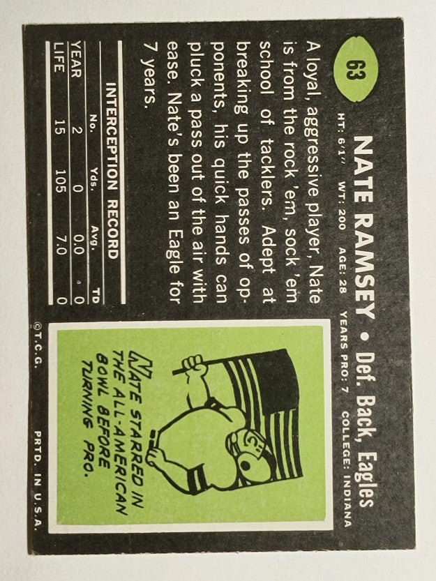 1969 Topps #63 Nate Ramsey (NM)
