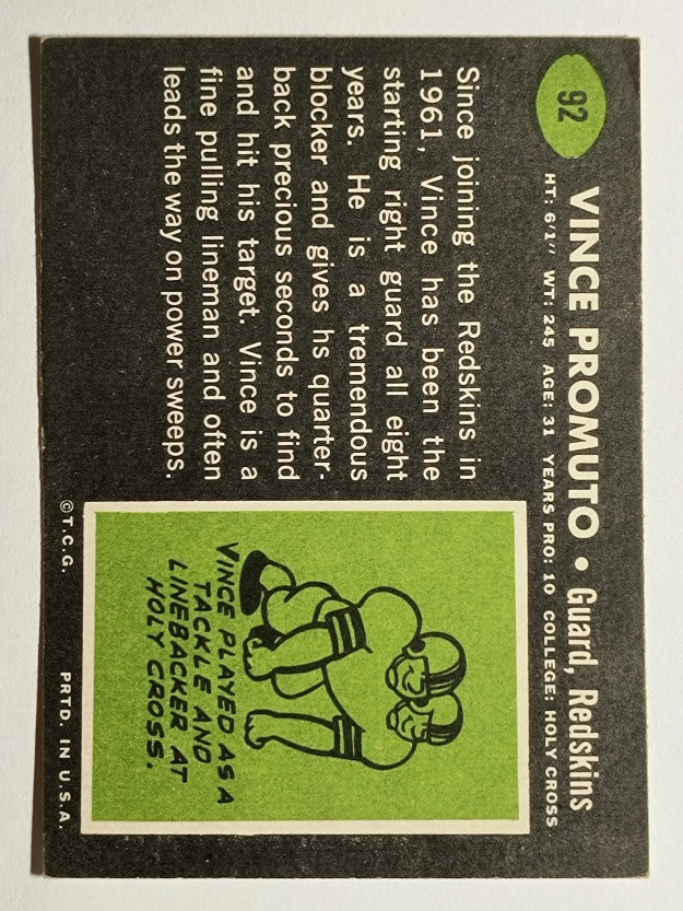 1969 Topps #92 Vince Promuto (EX)