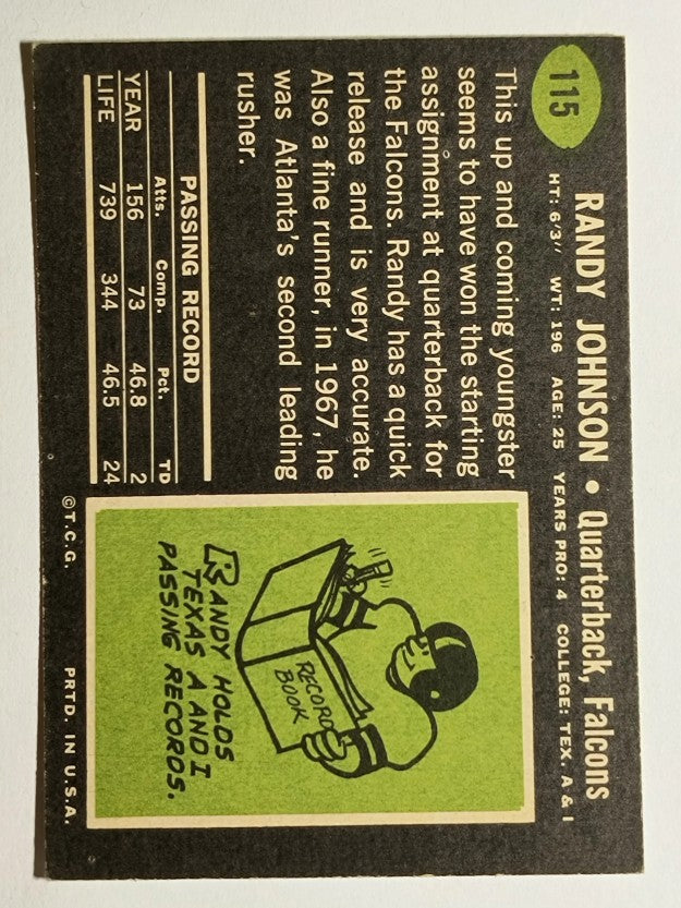 1969 Topps #115 Randy Johnson (EXMT)