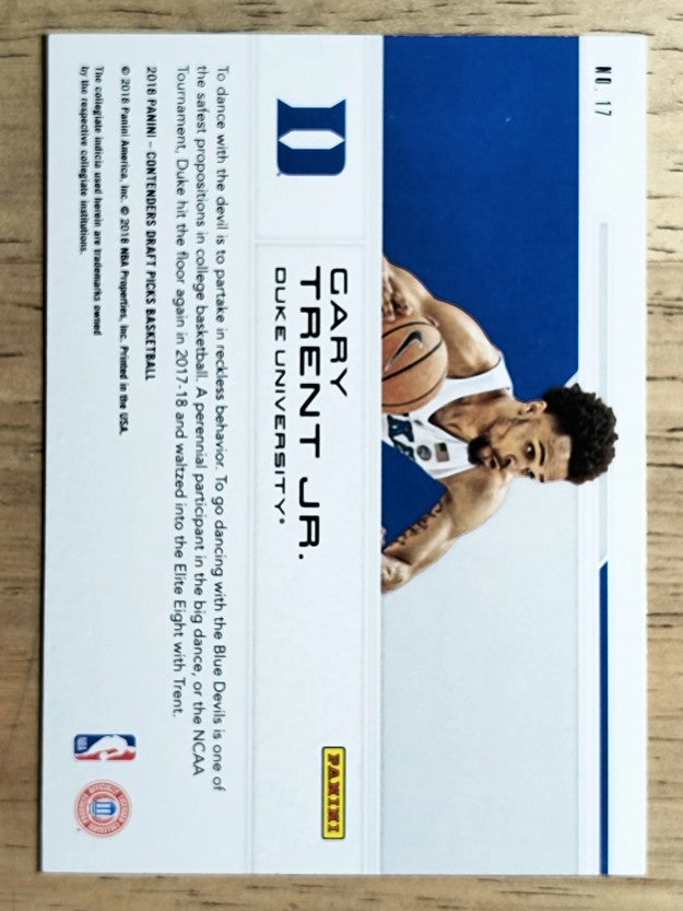 2018-19 Panini Contenders Draft Picks School Colors #17 Gary Trent Jr.