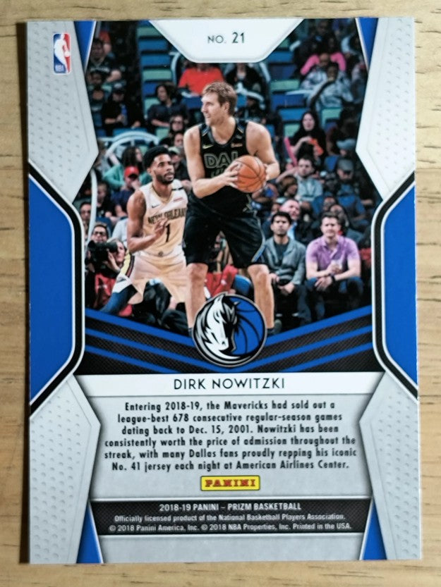 2018-19 Panini Prizm Dominance #21 Dirk Nowitzki