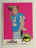 1969 Topps #161 Bob Griese (EXMT)