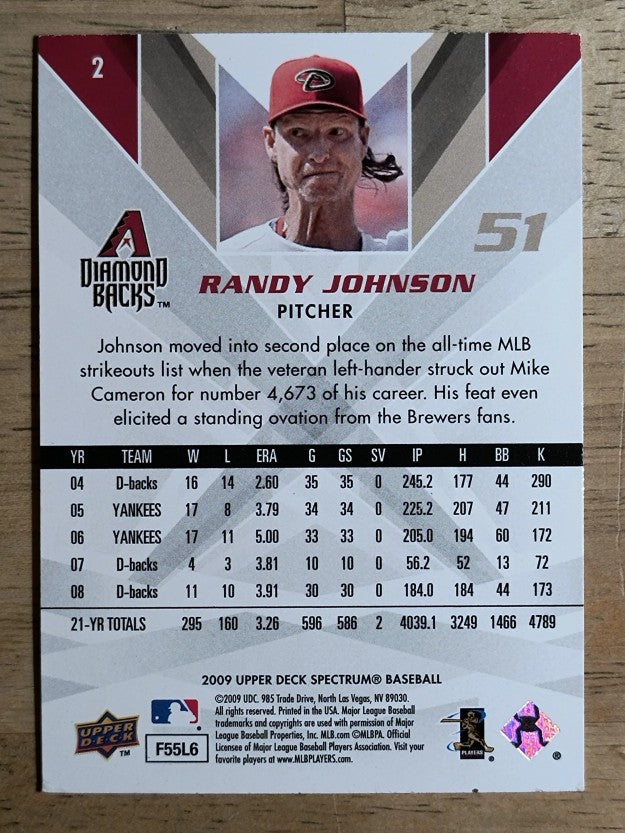 2009 Upper Deck Spectrum #2 Randy Johnson