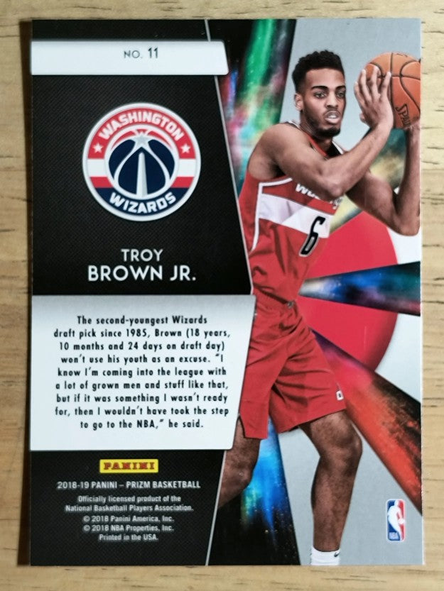 2018-19 Panini Prizm Freshman Phenoms #11 Troy Brown Jr.