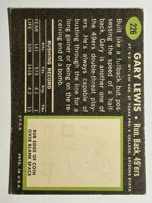 1969 Topps #226 Gary Lewis (EX)