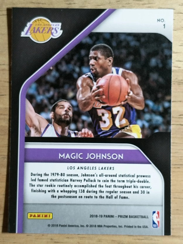 2018-19 Panini Prizm Hall Monitors #1 Magic Johnson