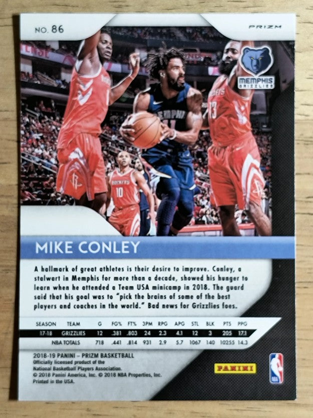 2018-19 Panini Prizm Prizms Green #86 Mike Conley