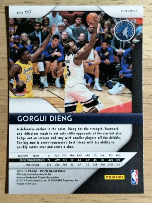 2018-19 Panini Prizm Prizms Red White and Blue #117 Gorgui Dieng
